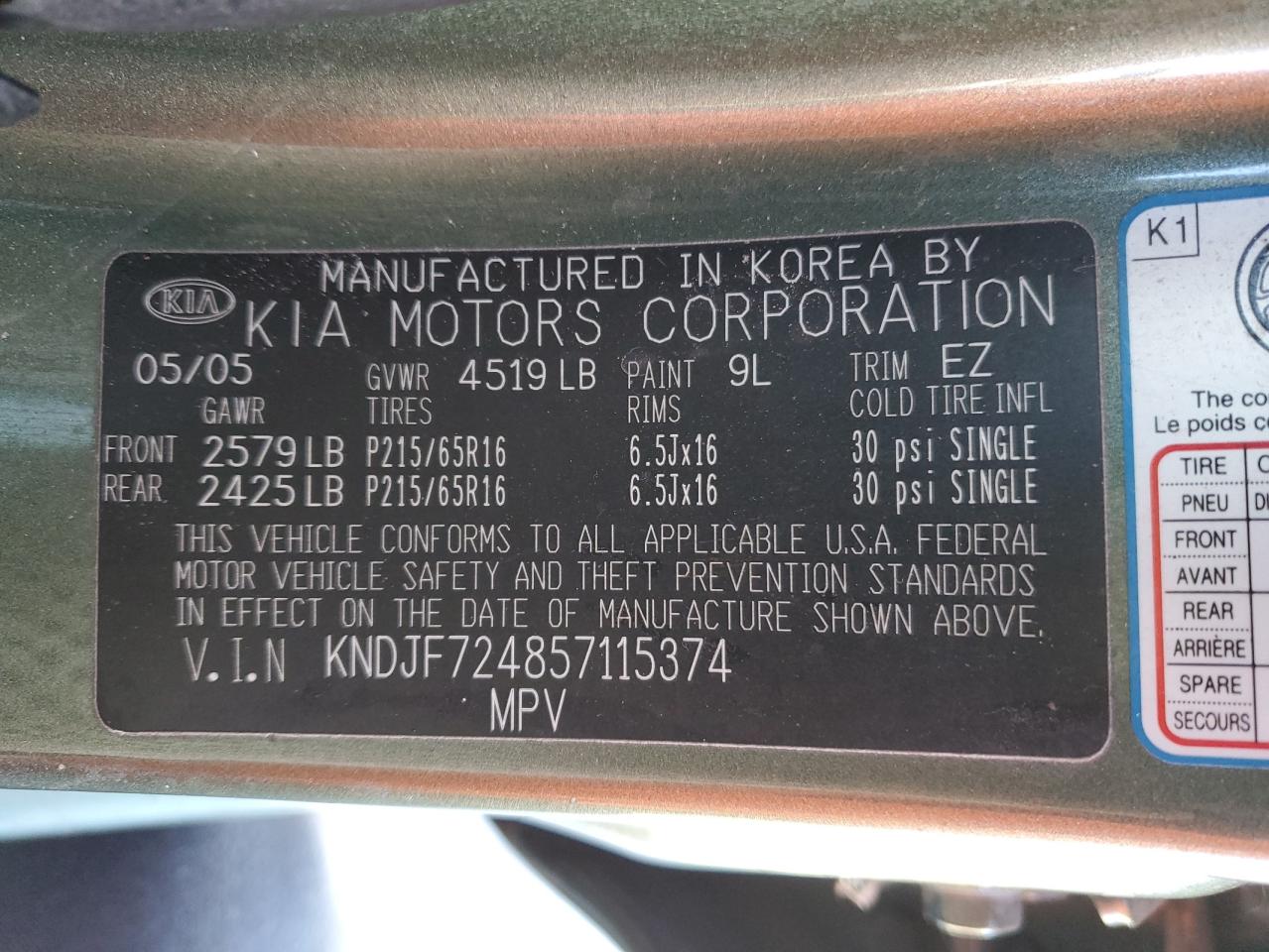 2005 Kia Sportage - Image 13