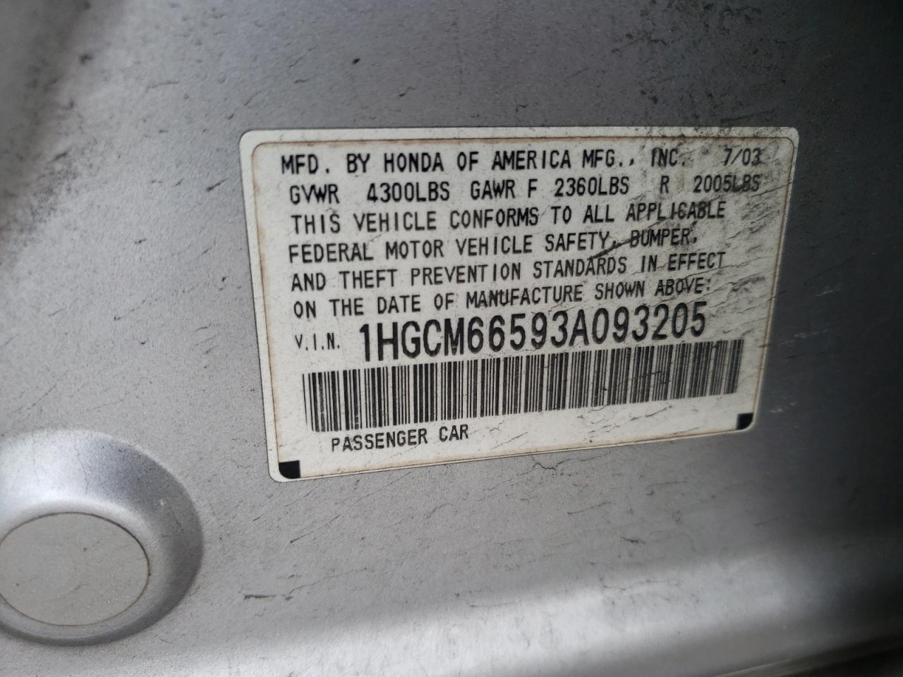 2003 Honda Accord - Image 14