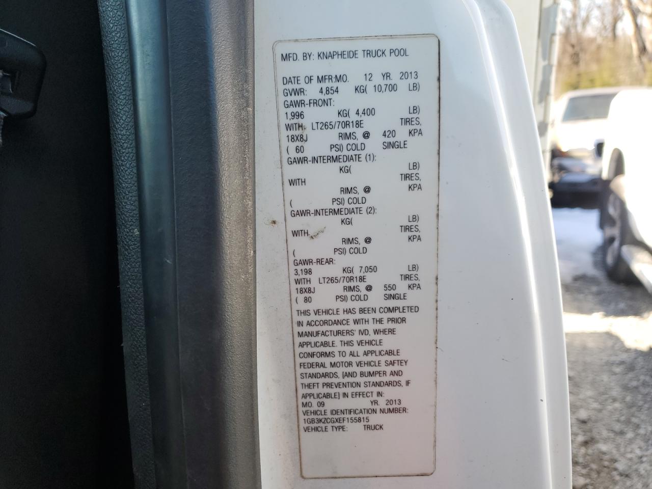 2014 Chevrolet Silverado K3500 VIN: 1GB3KZCGXEF155815 Lot: 85197954