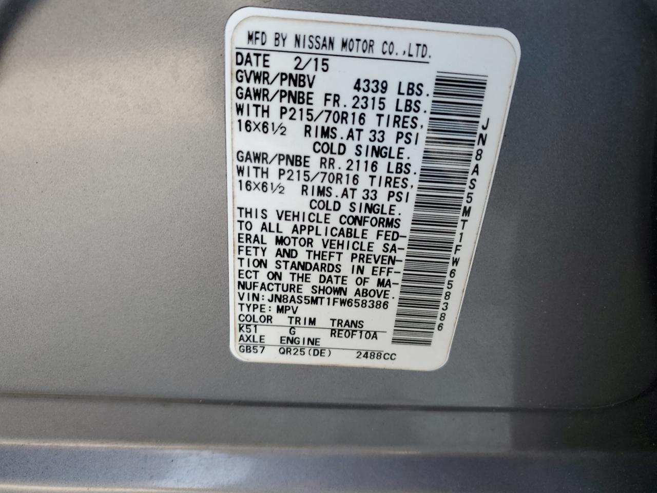 2015 Nissan Rogue - Image 15