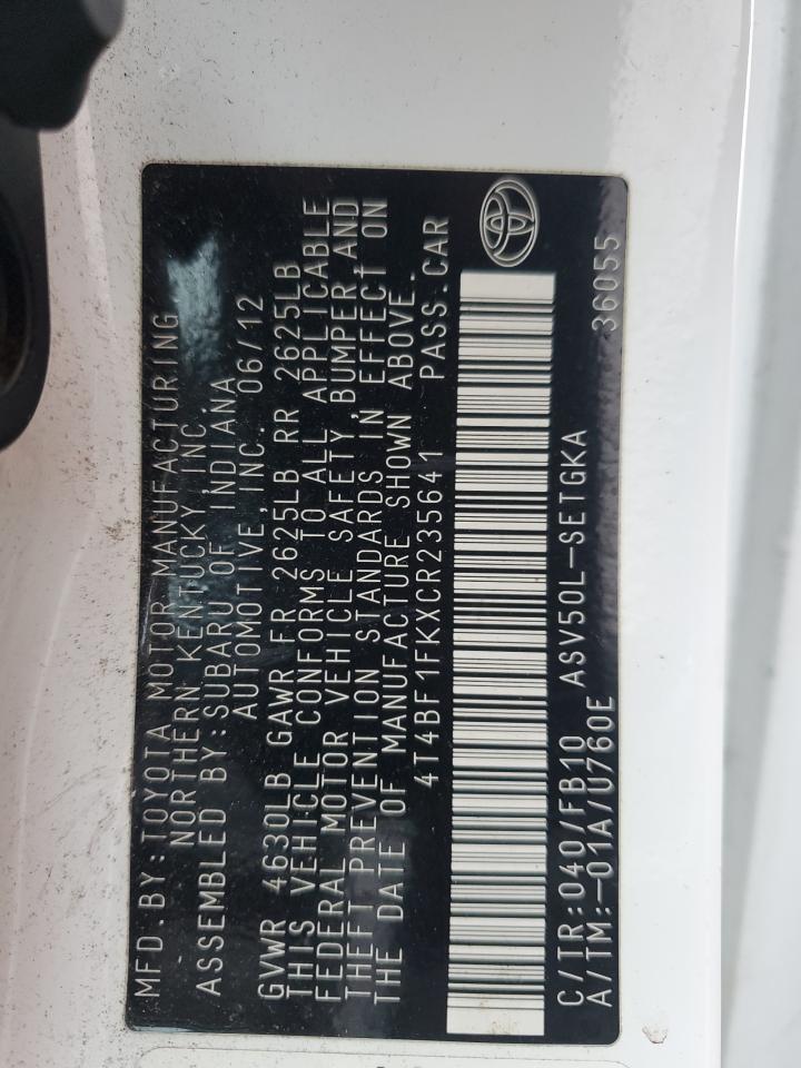 2012 Toyota Camry - Image 12