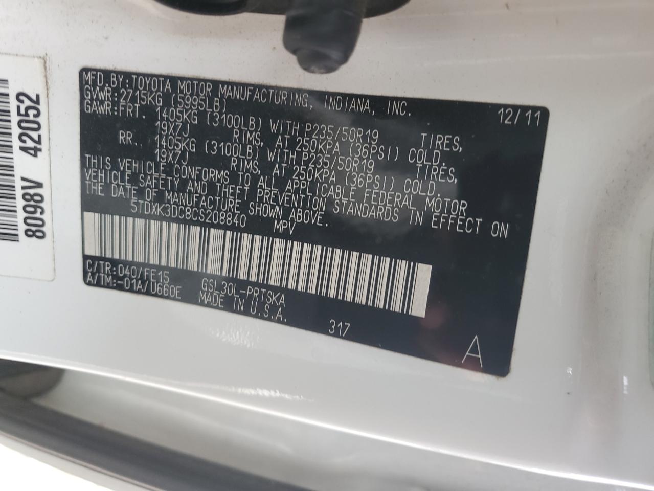2012 Toyota Sienna - Image 13