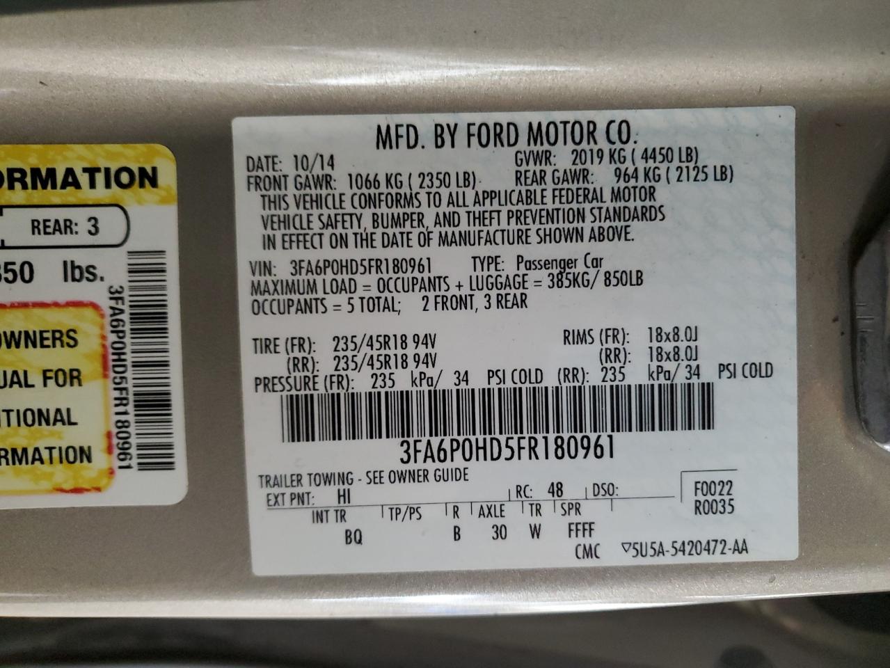 2015 Ford Fusion - Image 12