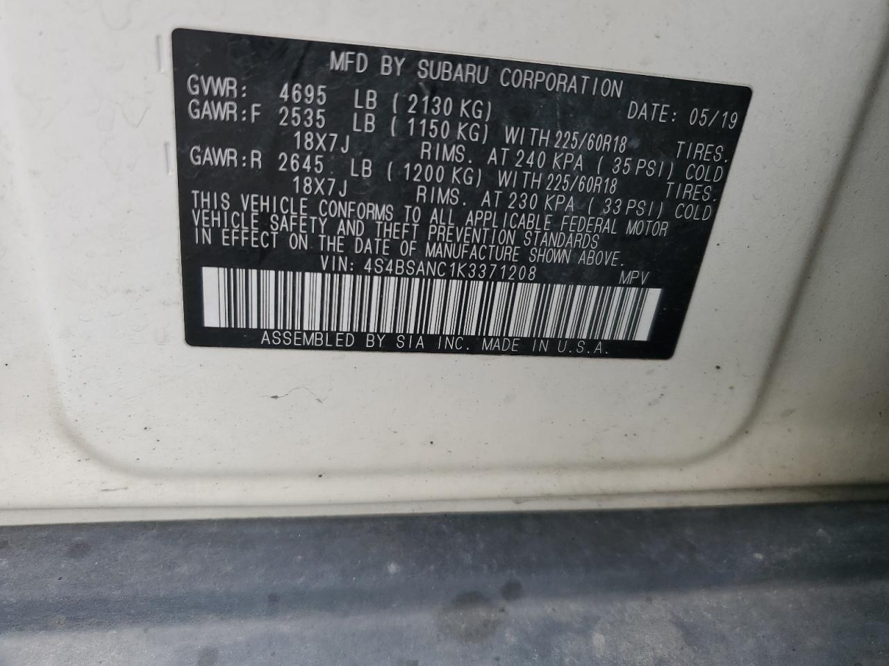 2019 Subaru Outback - Image 14