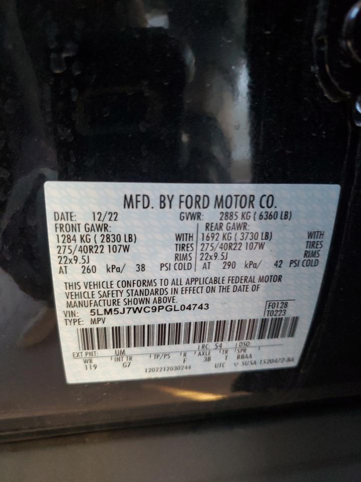 2023 Lincoln Aviator Reserve VIN: 5LM5J7WC9PGL04743 Lot: 87065414