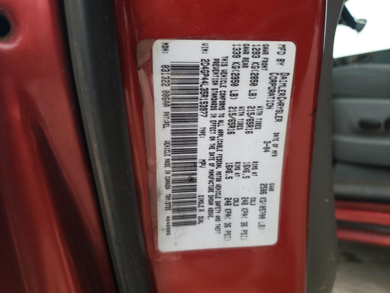 2005 Dodge Caravan - Image 12