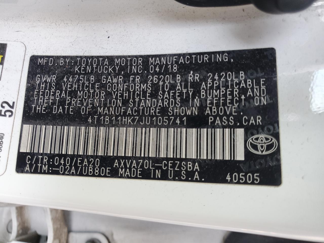 2018 Toyota Camry - Image 12