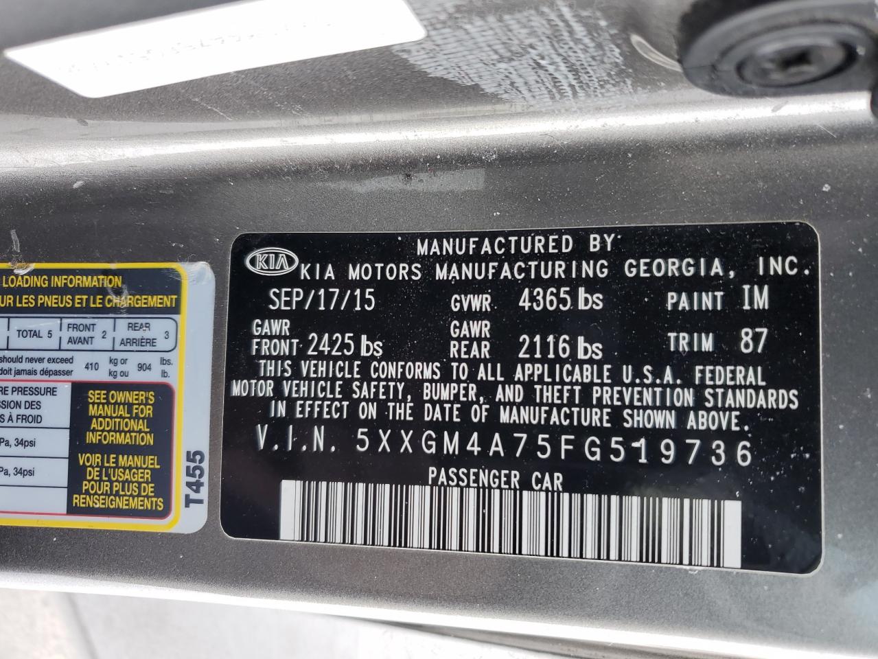 2015 Kia Optima - Image 14
