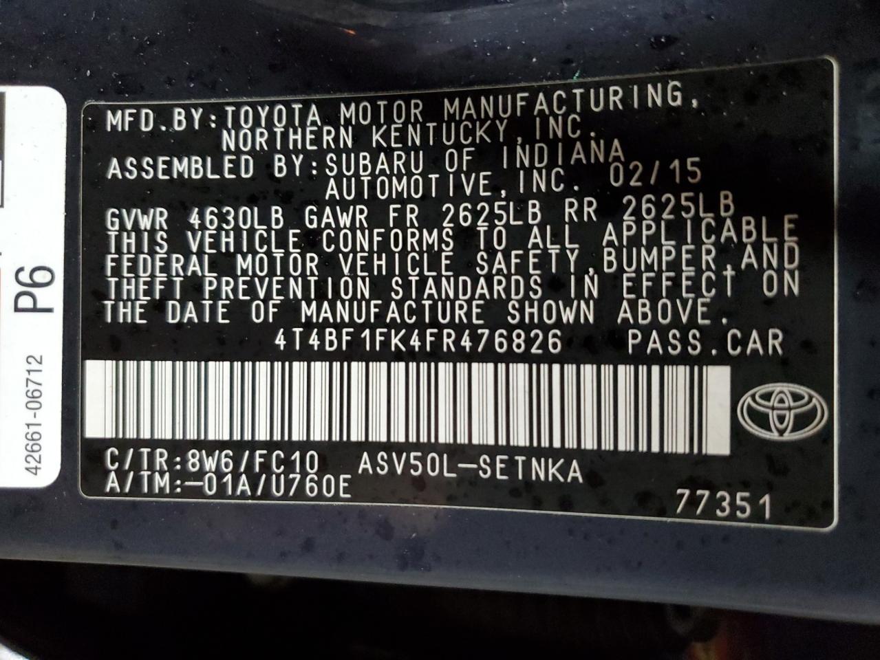 2015 Toyota Camry - Image 14
