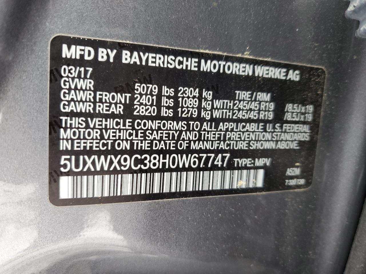 2017 BMW X3 - Image 13