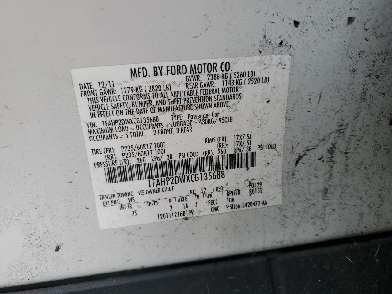 2012 Ford Taurus - Image 12