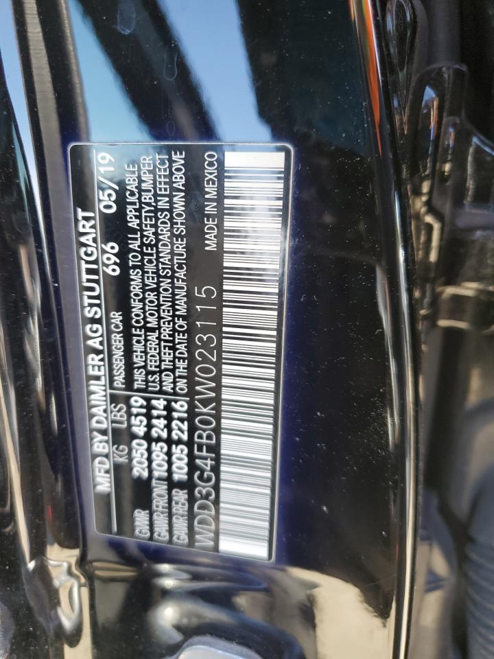 2019 Mercedes-Benz A 220 4Matic VIN: WDD3G4FB0KW023115 Lot: 88682295