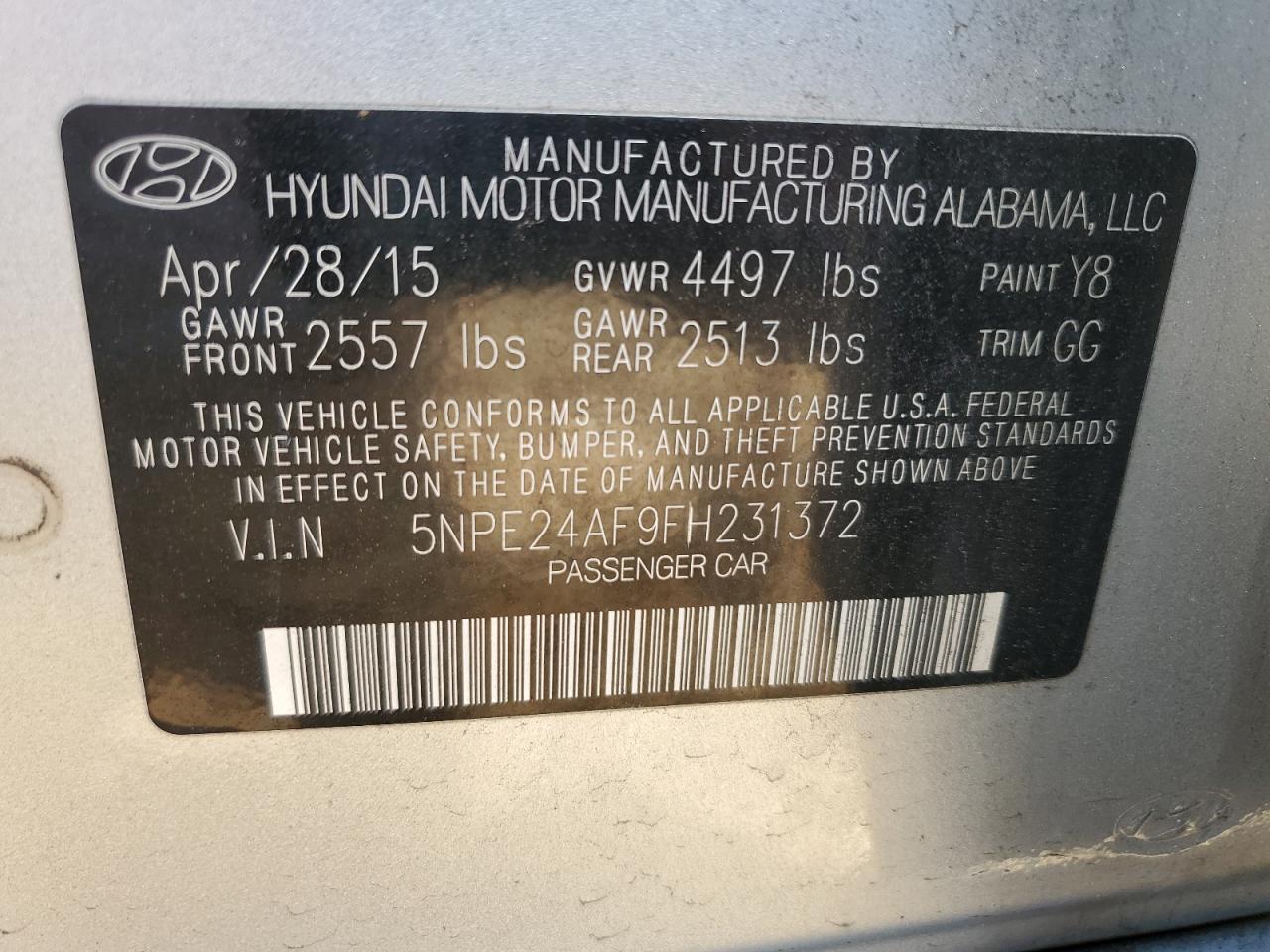 2015 Hyundai Sonata - Image 14