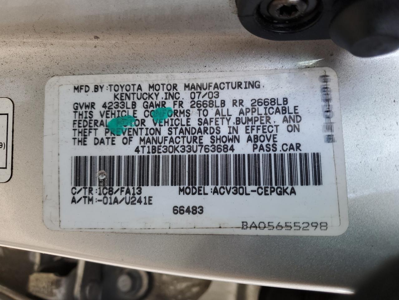 2003 Toyota Camry - Image 12
