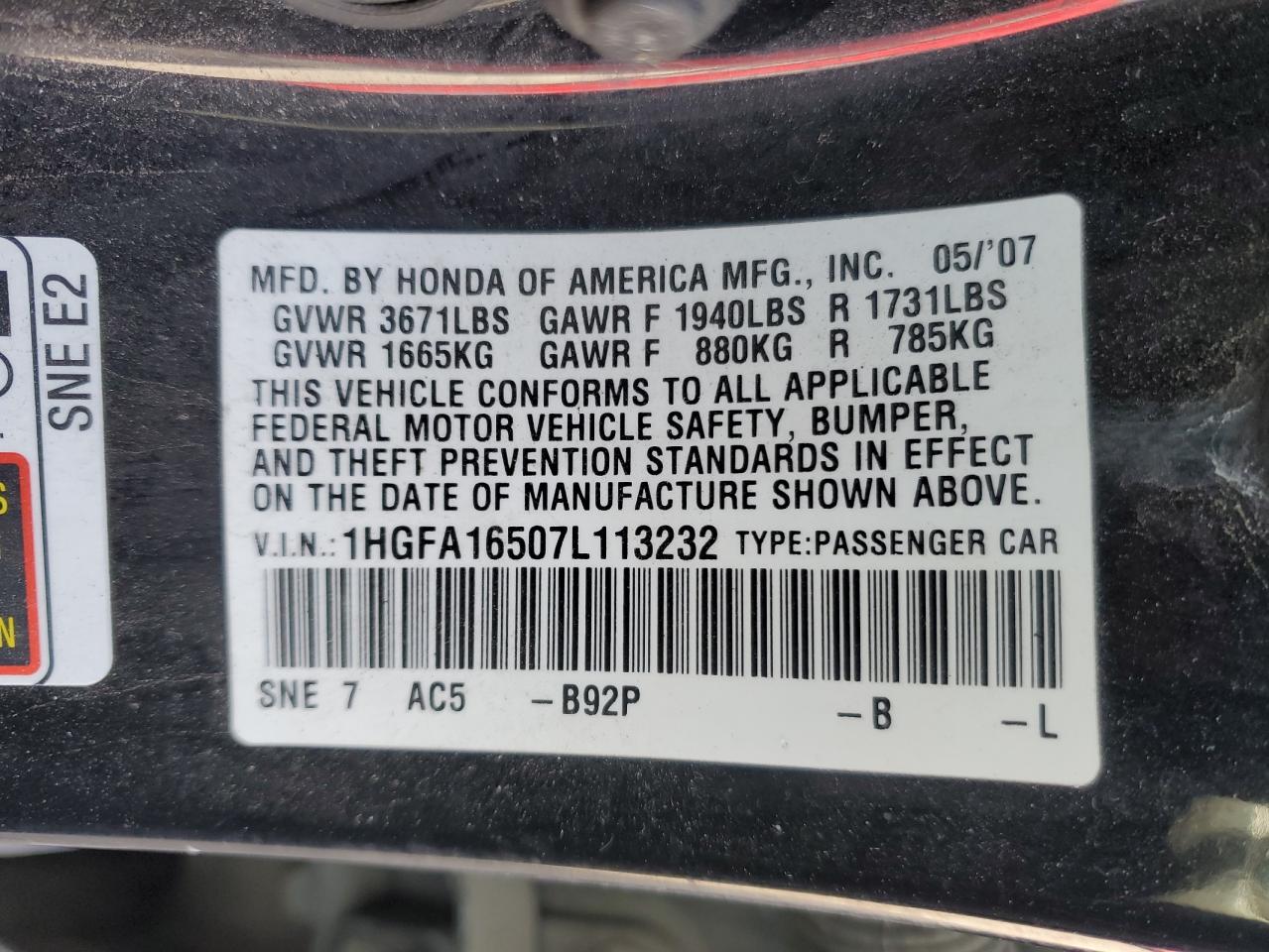 2007 Honda Civic - Image 13