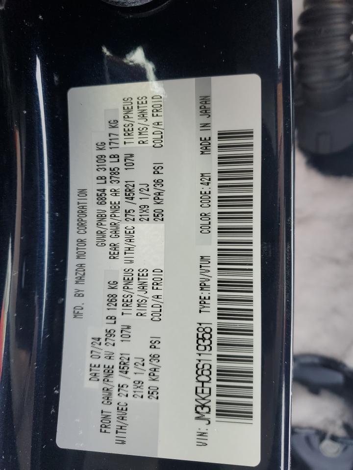 2025 Mazda Cx-90 Premium Plus VIN: JM3KKEHC6S1193581 Lot: 86355484