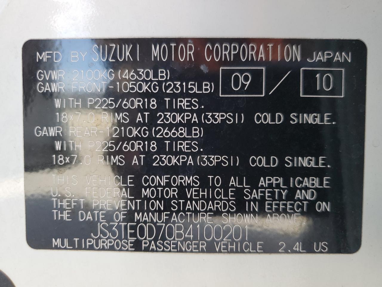 2011 Suzuki Grand Vitara - Image 13