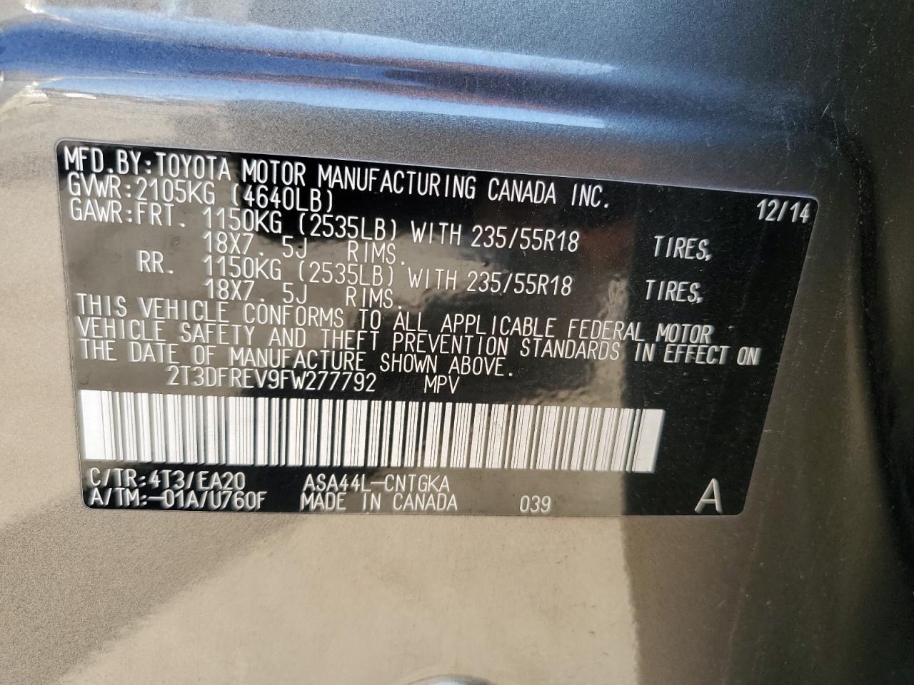 2015 Toyota RAV 4 - Image 14