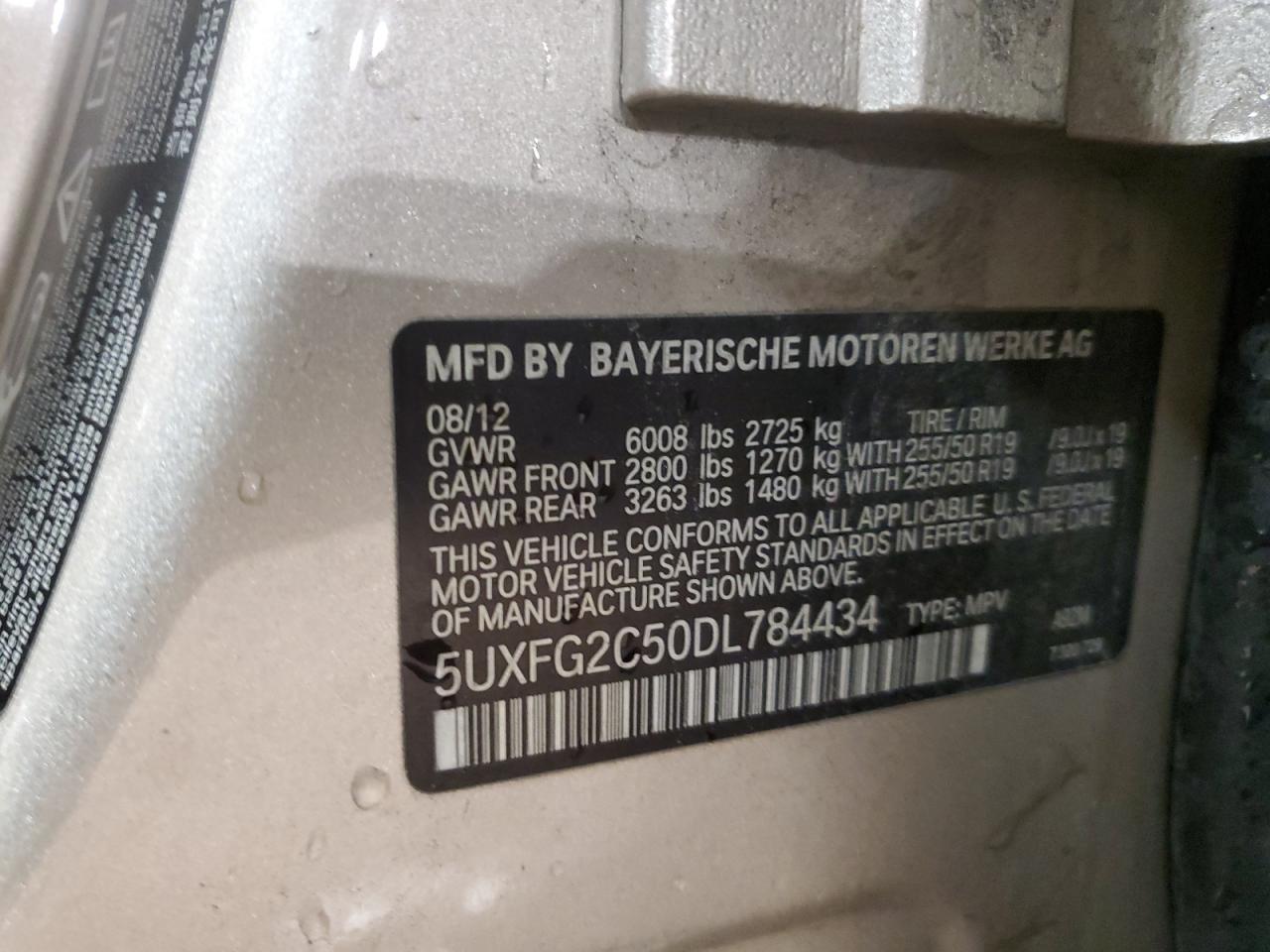 VIN 5UXFG2C50DL784434 2013 BMW X6 no.13