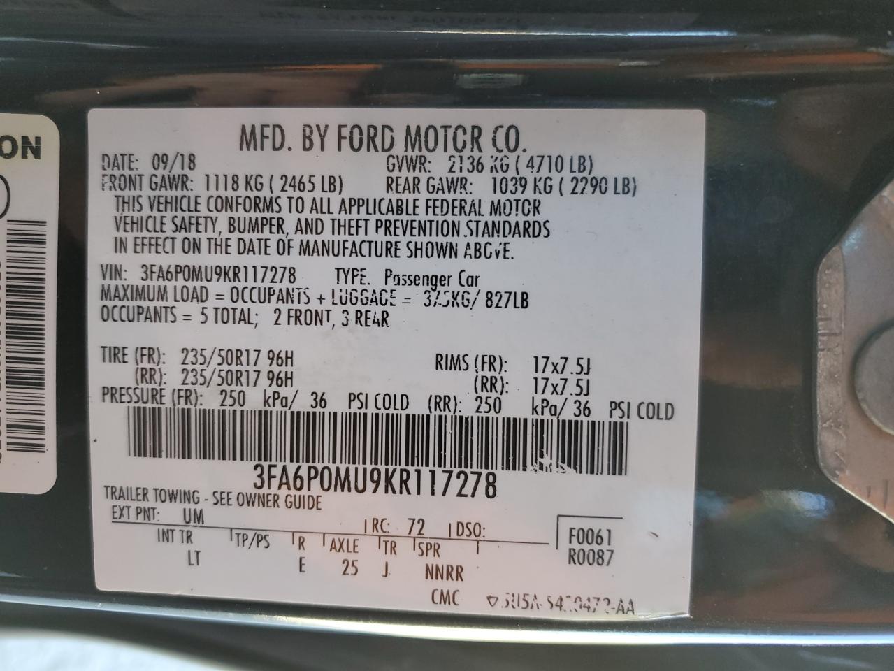 2019 Ford Fusion - Image 12