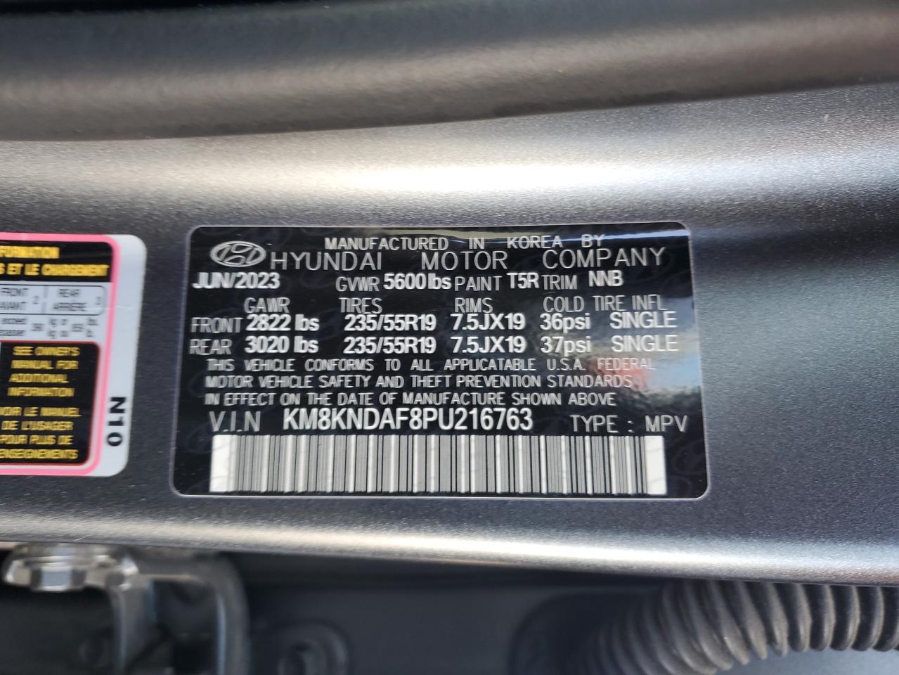 2023 Hyundai Ioniq 5 Sel VIN: KM8KNDAF8PU216763 Lot: 41793855