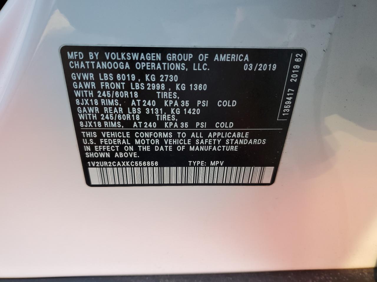 2019 Volkswagen Atlas - Image 13