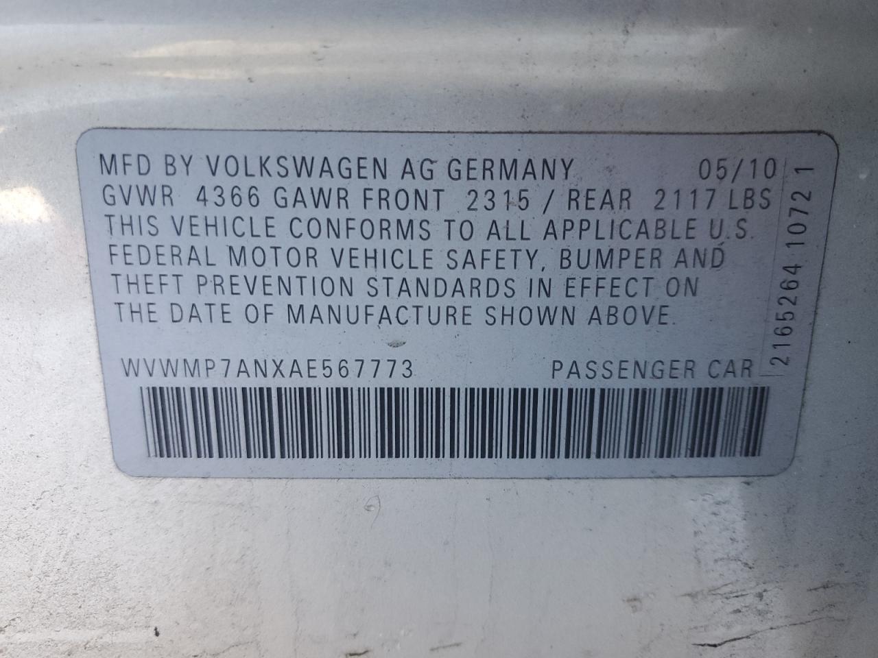 2010 Volkswagen Passat CC - Image 13