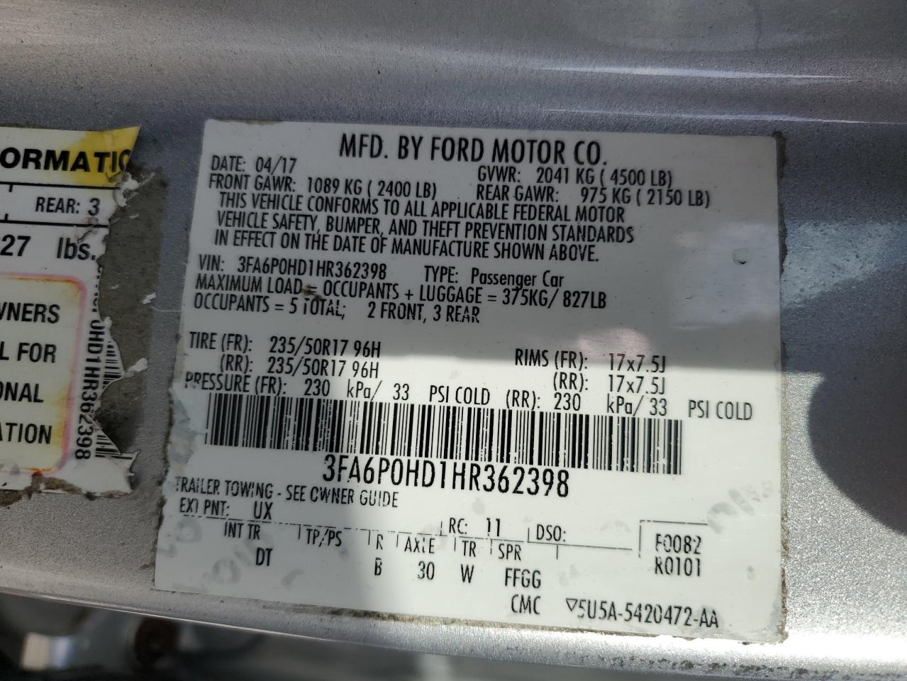 2017 Ford Fusion - Image 12