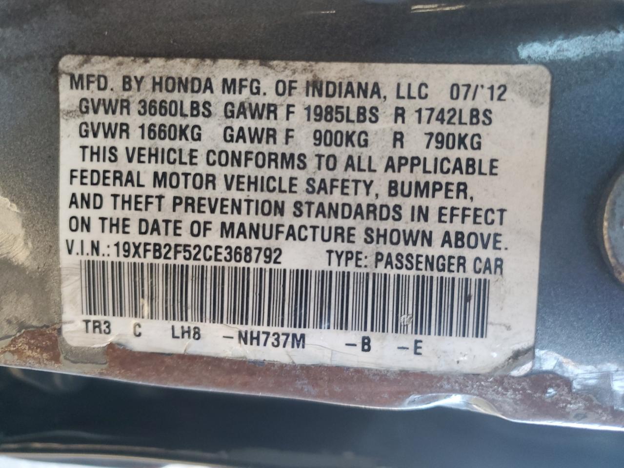 2012 Honda Civic - Image 12