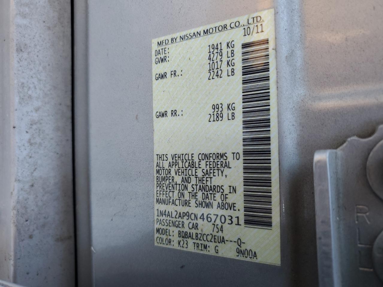 2012 Nissan Altima - Image 12