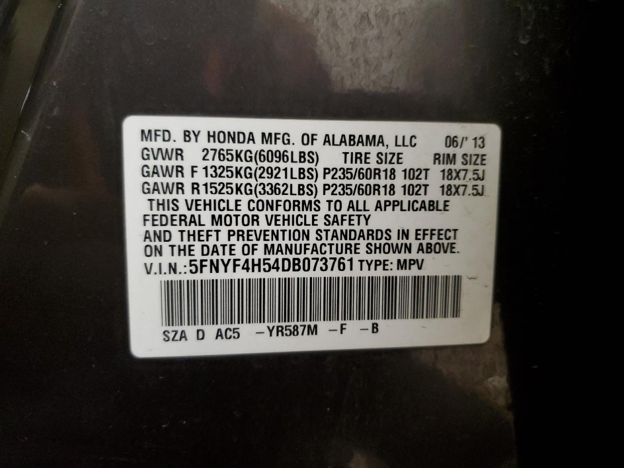 2013 Honda Pilot - Image 13