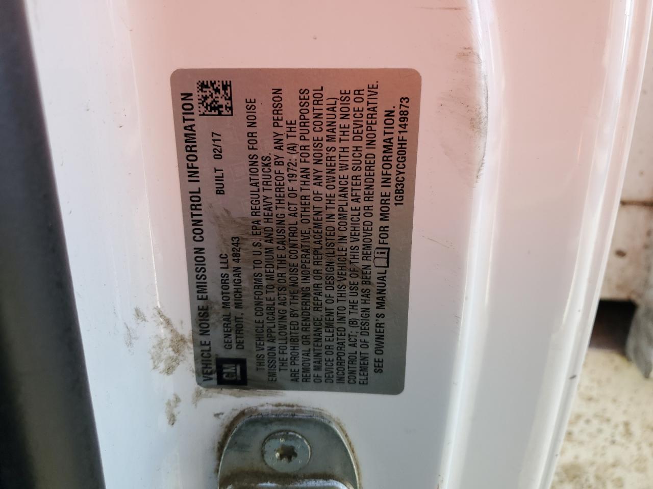 2017 Chevrolet Silverado C3500 VIN: 1GB3CYCG0HF149873 Lot: 86687954