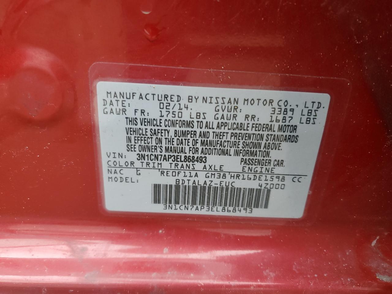 2014 Nissan Versa - Image 12