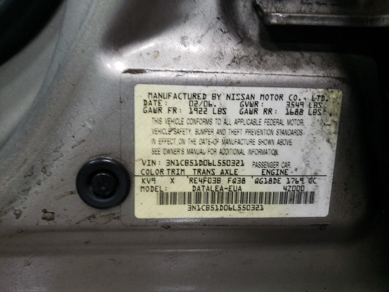 2006 Nissan Sentra - Image 12