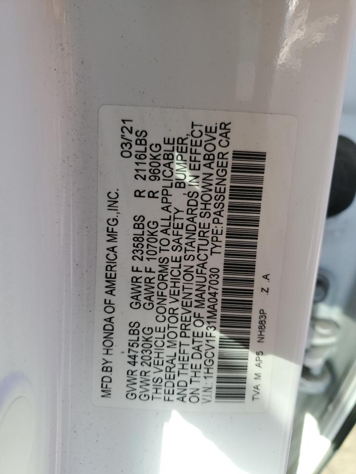 2021 Honda Accord - Image 12