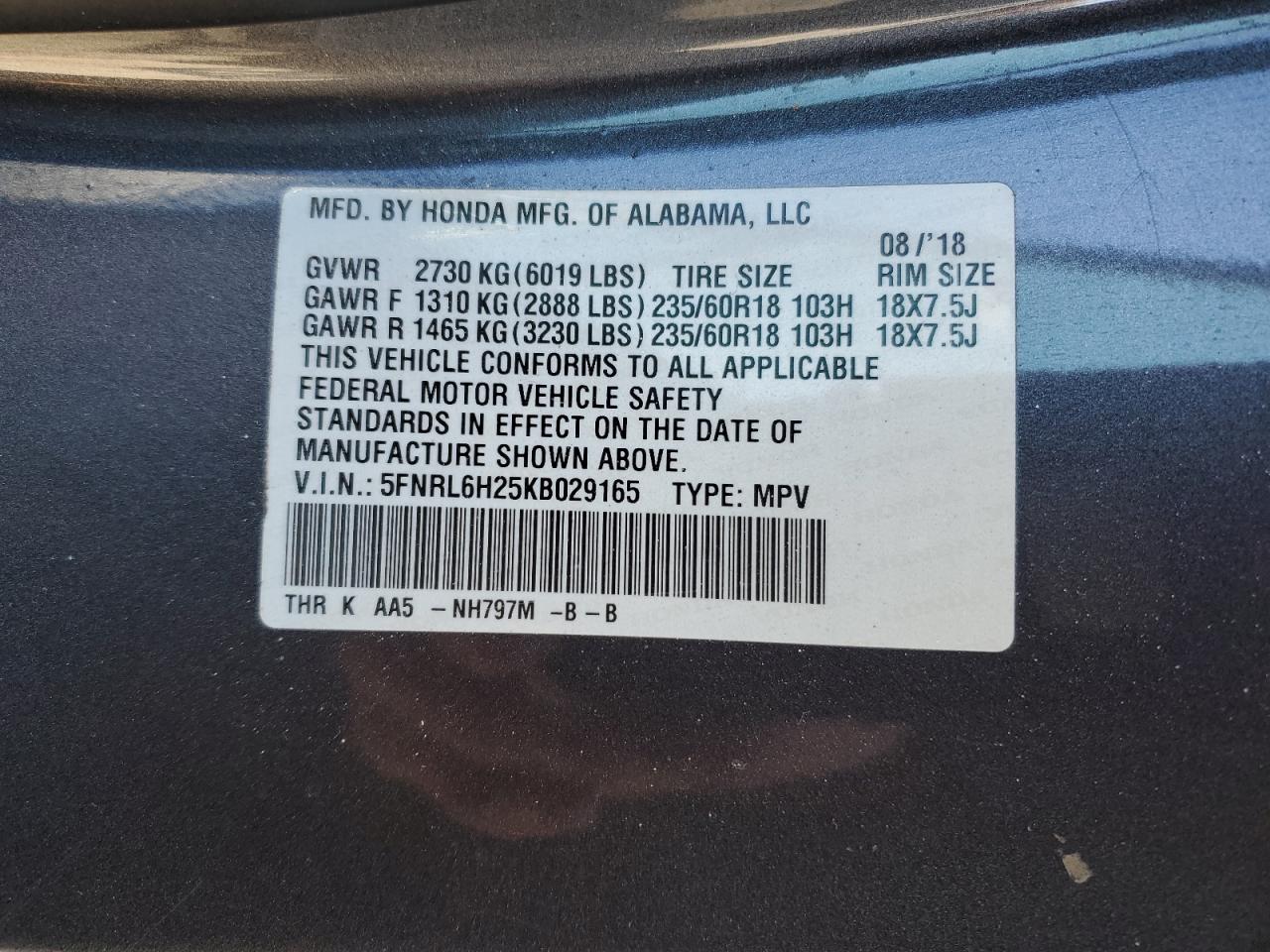 2019 Honda Odyssey - Image 13