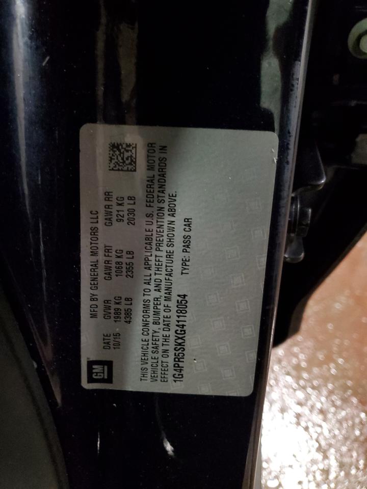 2016 Buick Verano Convenience VIN: 1G4PR5SKXG4118054 Lot: 87612625