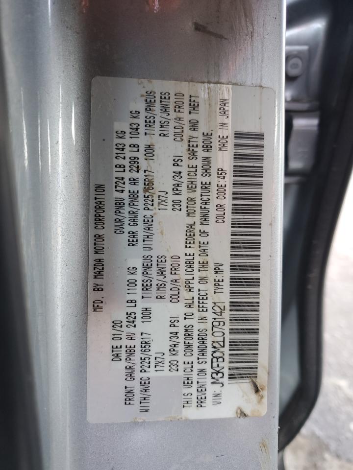 2020 Mazda Cx-5 Touring VIN: JM3KFBCM2L0791421 Lot: 87612765