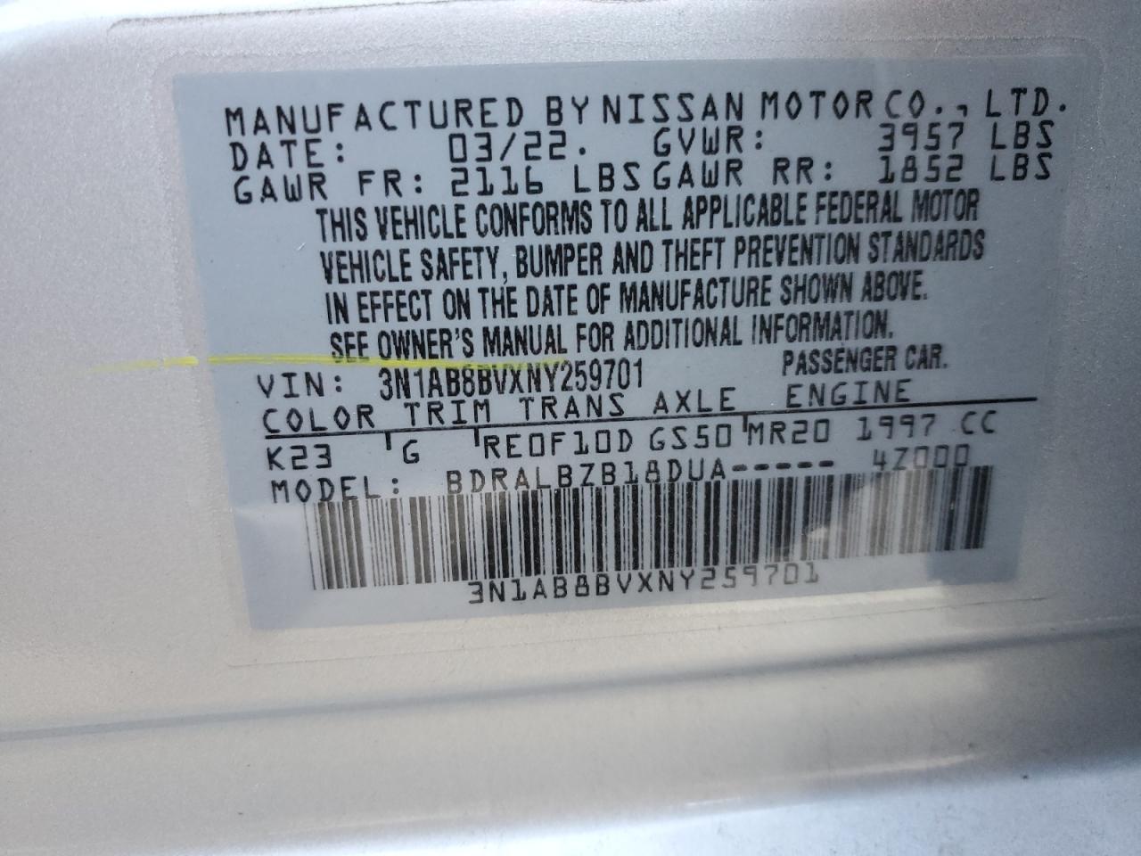 2022 Nissan Sentra - Image 12
