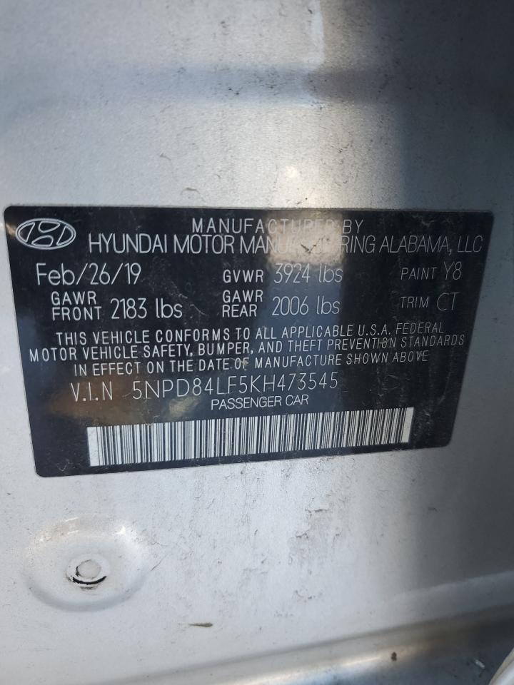 VIN 5NPD84LF5KH473545 2019 HYUNDAI ELANTRA no.12