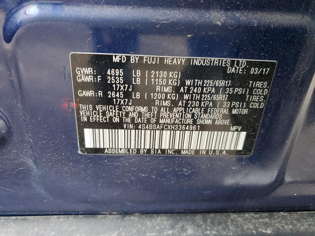 2017 Subaru Outback - Image 12