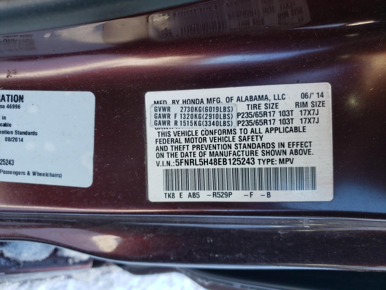 2014 Honda Odyssey - Image 13