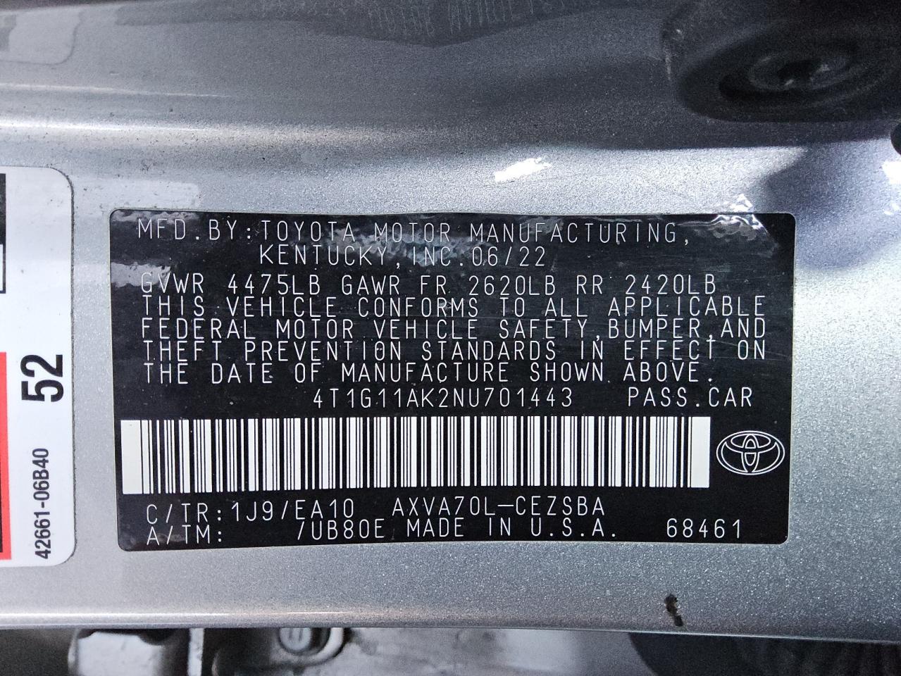 2022 Toyota Camry - Image 13