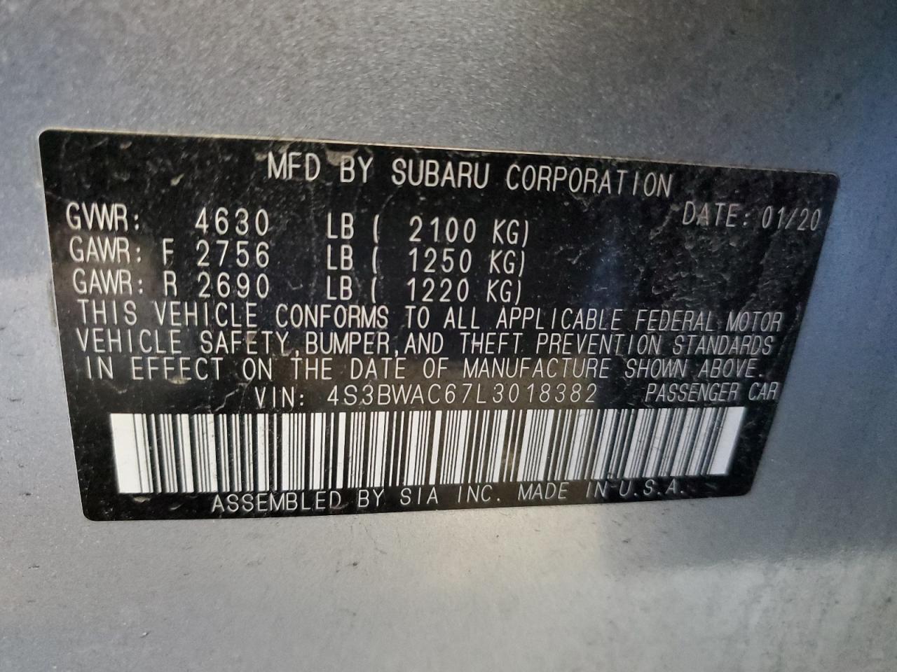2020 Subaru Legacy - Image 12