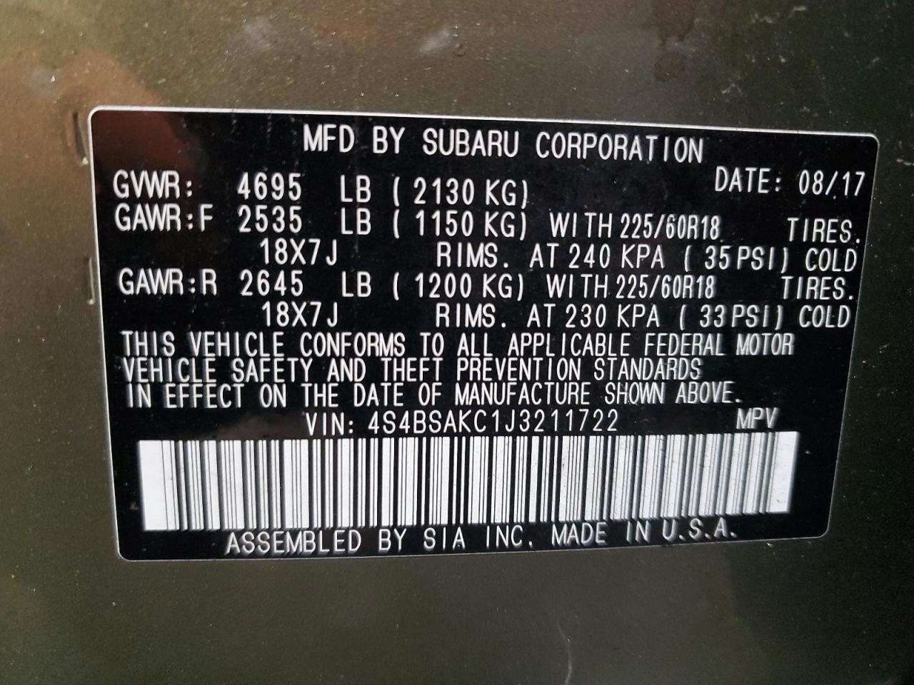 2018 Subaru Outback - Image 12