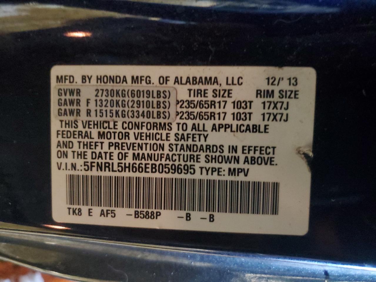 2014 Honda Odyssey - Image 16