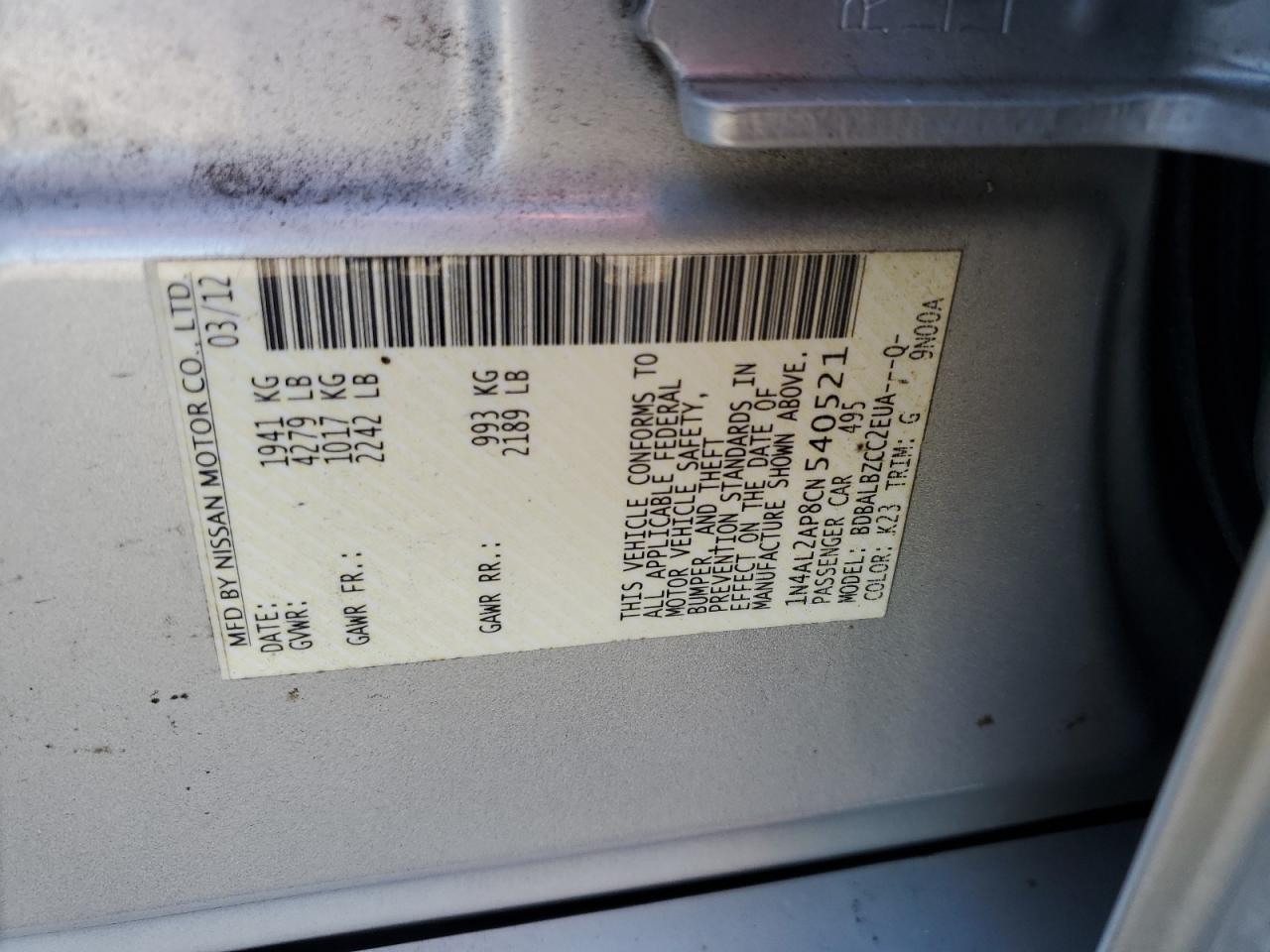 2012 Nissan Altima - Image 13