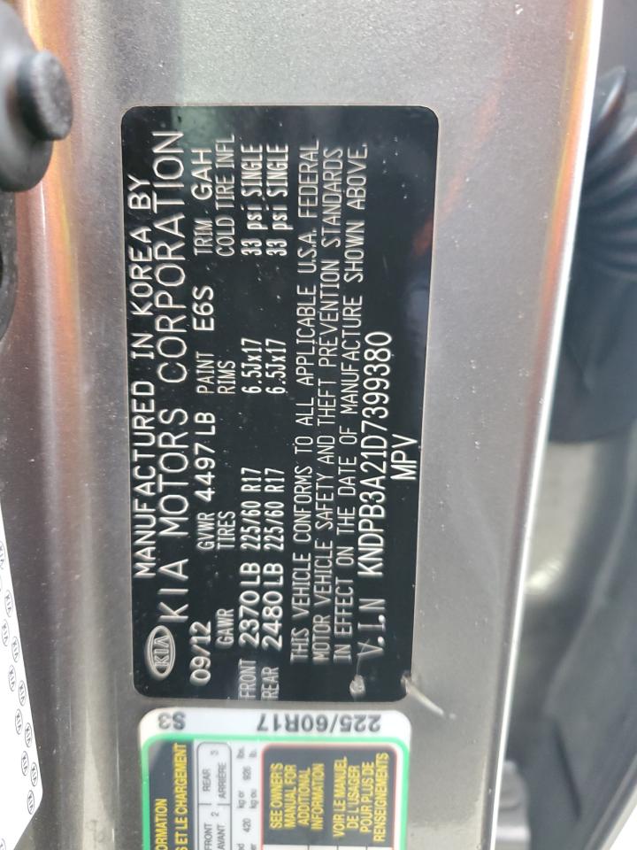 2013 Kia Sportage Base VIN: KNDPB3A21D7399380 Lot: 88606125