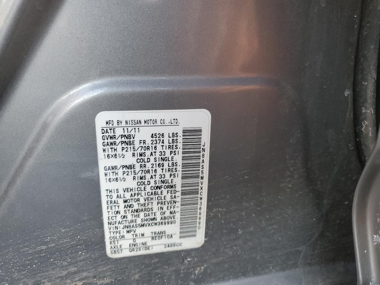 2012 Nissan Rogue - Image 13