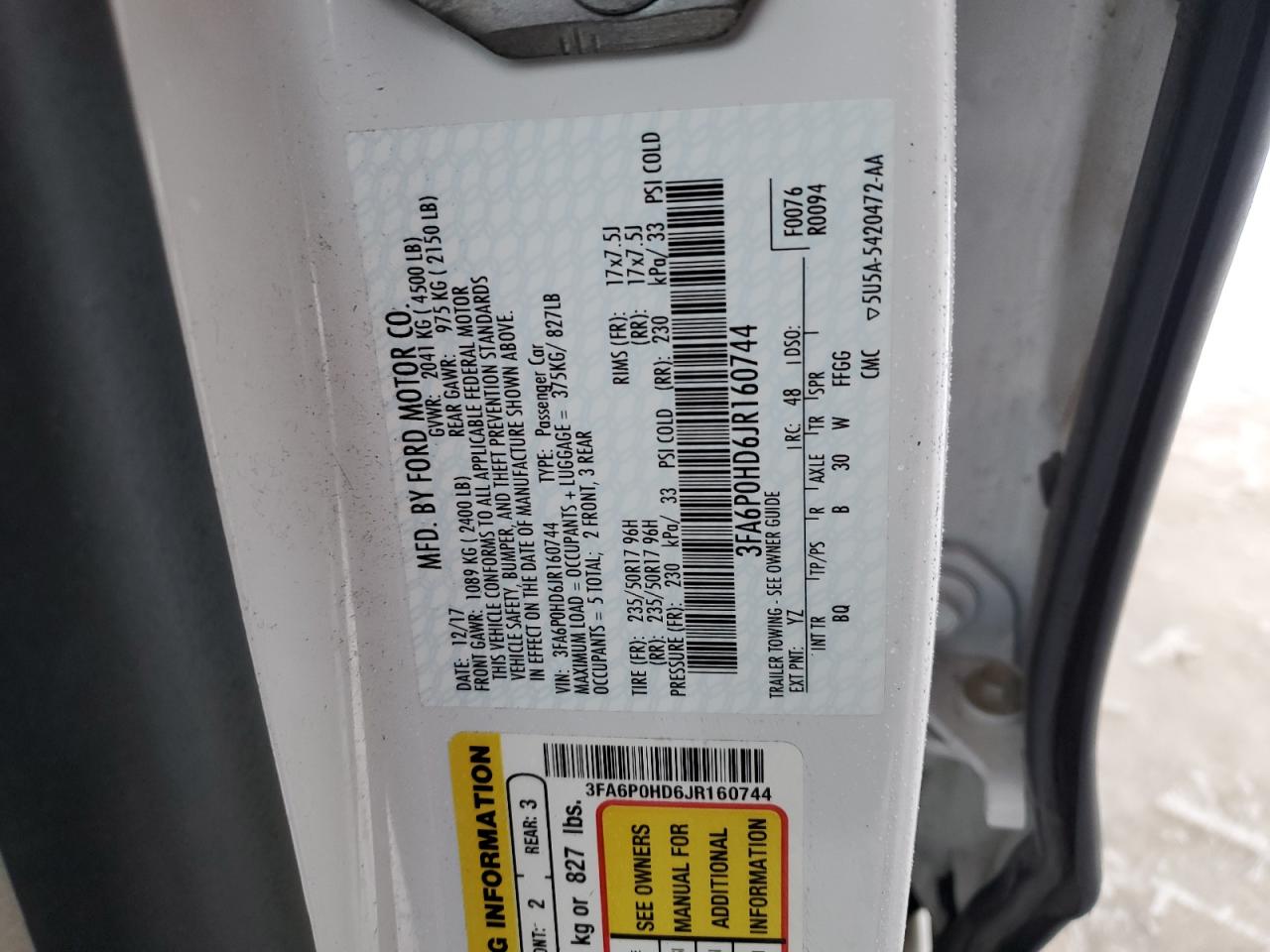 2018 Ford Fusion - Image 12